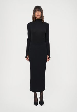 POMEROLA - Jupe crayon - black