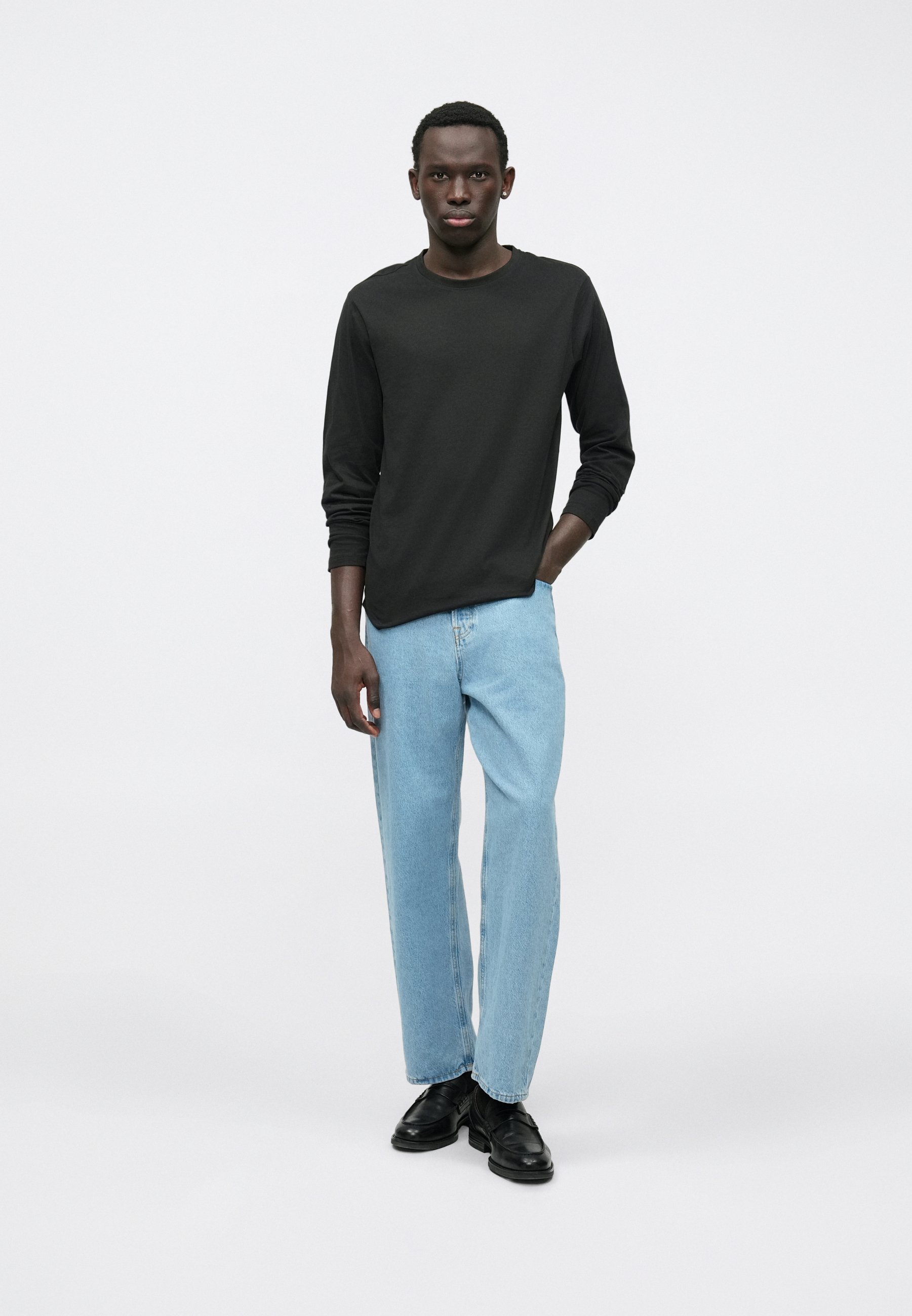 JACK & JONES Herren Langarmshirt 2er Pack – Basic Rundhals-Shirt Aus Baumwolle