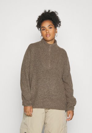 VMCPLAZA ZIPPER  - Strickpullover - brown lentil