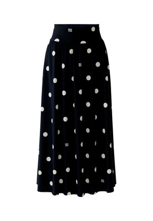 Oui, MAXIROCK - A-line skirt - black offwhite
