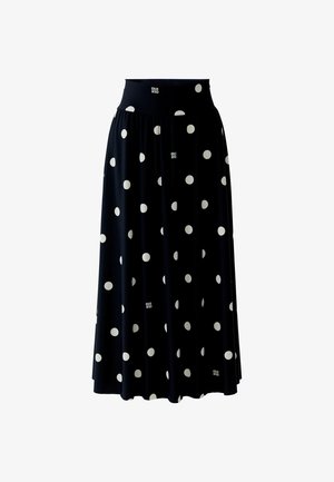 Oui, MAXIROCK - A-line skirt - black offwhite