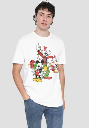 Disney MICKEY AND FRIENDS CHRISTMAS LIGHTS - T-Shirt print - white