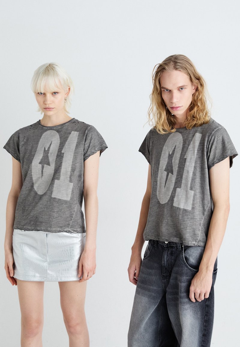 Jaded London DISCHARGE TEE UNISEX - T-shirt estampada - grey
