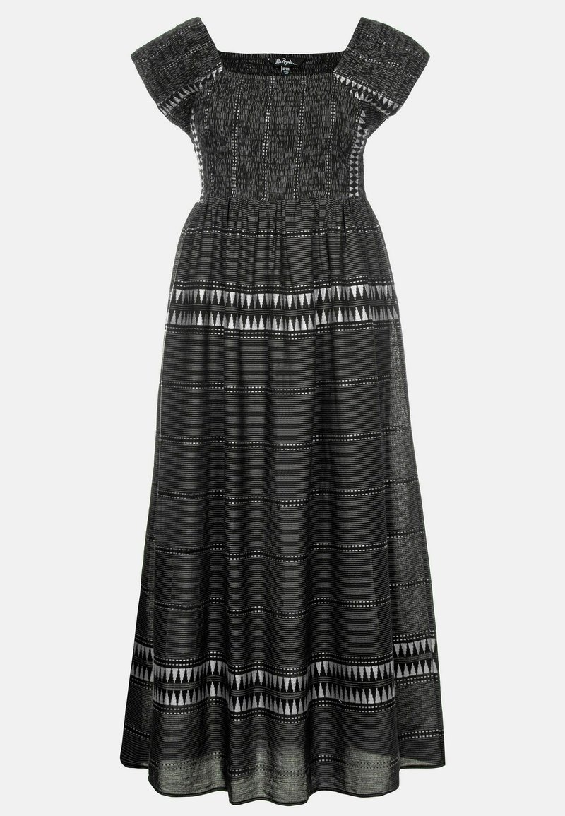 Damen Freizeitkleider | Ulla Popken STRIPES Maxikleid schwarz-weiß/weiß - VK48051 Damen Freizeitkleider | Ulla Popken STRIPES Maxikleid schwarz-weiß/weiß - VK48051