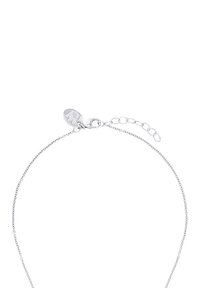 Bracciale in argento con un design delicato, dotato di chiusura a moschettone e lunghezza regolabile grazie a collegamenti aggiuntivi per adattarsi.