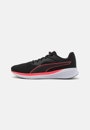 TRANSPORT - Neutral running shoes - black/fire orchid