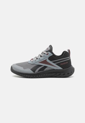 Reebok RUSH RUNNER 5.0 UNISEX - Chaussures de running sur route - grey/black/rich maroon