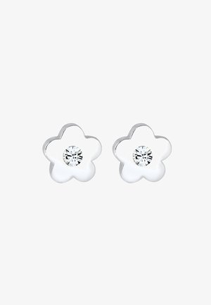 Elli SPARKLING BASIC FLOWER - MIT KRISTALLEN VON SWAROVSKI® - Boucles d'oreilles - weiß