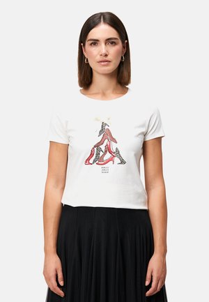 T-shirt imprimé - patch creamred
