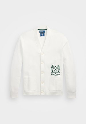 Polo Ralph Lauren WIMBLEDON COTTON CARDIGAN - Strickjacke - ceramic white