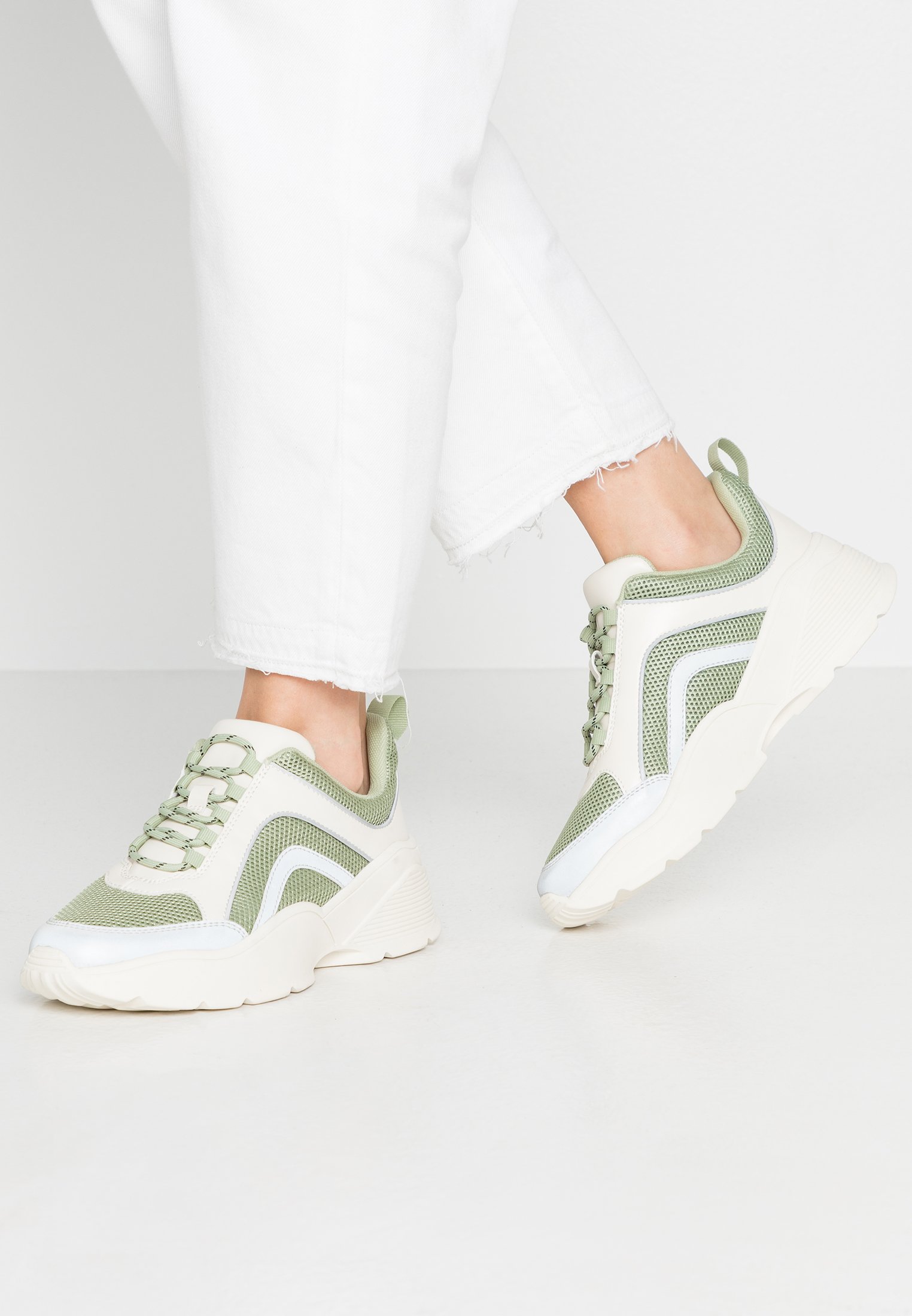 Monki RITVA Joggesko greenwhite Zalando.no Monki RITVA Joggesko greenwhite Zalando.no