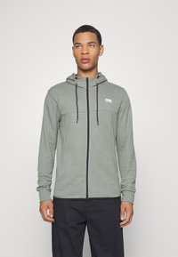 Jack & Jones JCOAIR HOOD - Sudadera con cremallera - desert sage melange