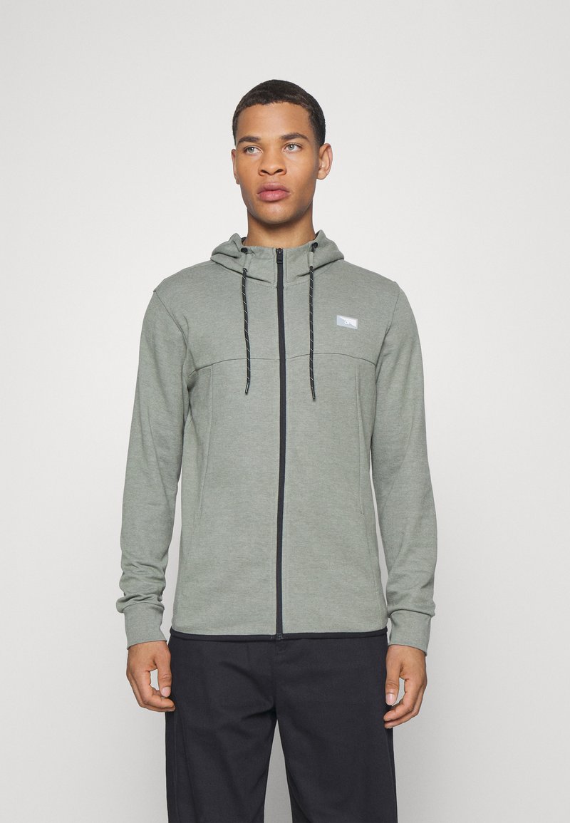 Jack & Jones JCOAIR HOOD - Sudadera con cremallera - desert sage melange