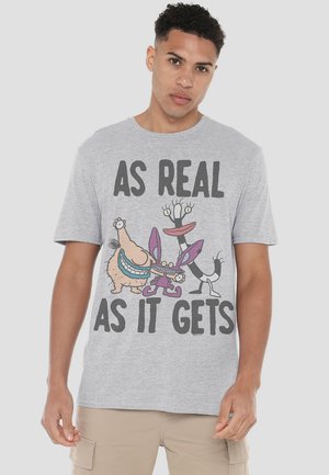 AAAHH REAL MONSTERS AS REAL AS IT GETS - Print T-shirt - mottled grey