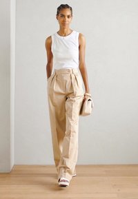 Marc O'Polo LONG ROUND NECK - Top - white