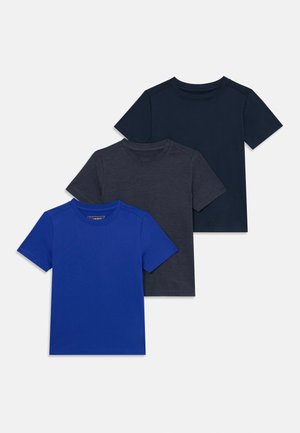 Friboo 3 PACK KIDS SPORTS T SHIRTS - Βασικό μπλουζάκι - mottled grey/royal blue/dark blue
