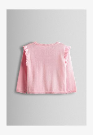 JoJo Maman Bébé, REGULAR FIT - BUNNY PET-IN-POCKET EMBROIDERED FRILL - Chaqueta de punto - light pink