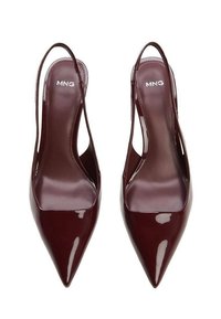 escarpins bordeaux daim