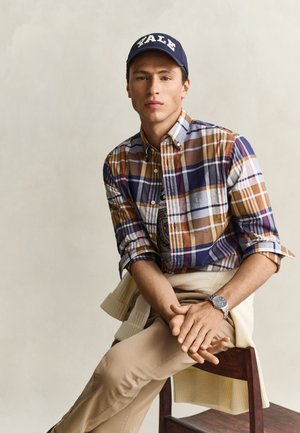GANT YALE CHECKED POPLIN SHIRT - Πουκάμισο - crisp blue