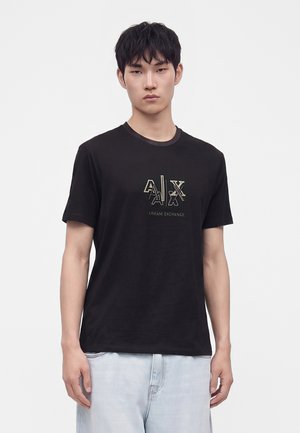 Armani Exchange, SLIM - T-Shirt print - black