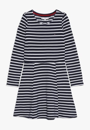 ESSENTIAL STRIPE SKATER DRESS - Robe en jersey - white