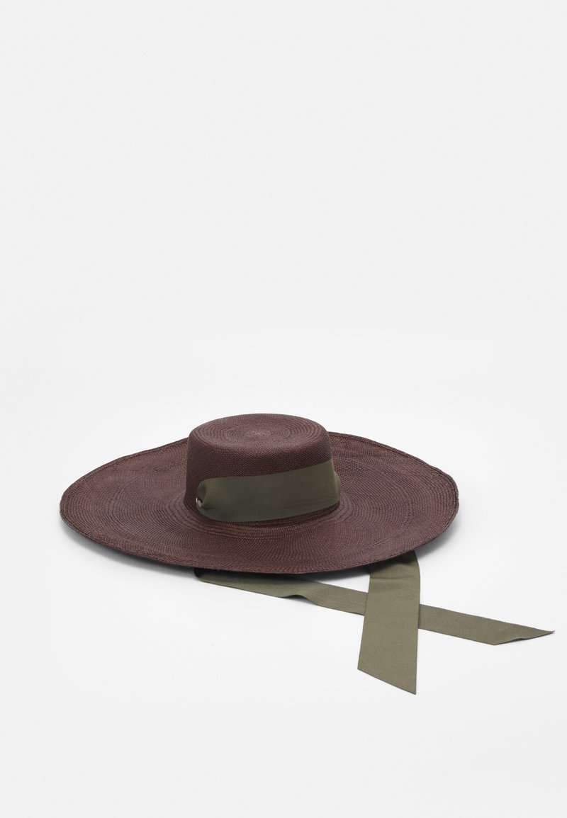 Sensi Studio - EXTRA LONG BRIM - Hattu - chocolate/dark taupe medium, Suurenna