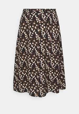 Object Curve OBJLEONORA MIDI SKIRT - A-line skjørt - blackaop/splash aop