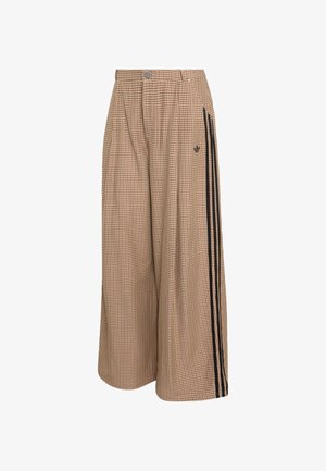 adidas Originals, CHECKS TROUSER LOOSE PANTS - Broek - crystal linen aurora coffee orbit green vermillion