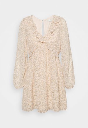 RUFFLENK SLIM MINI - Day dress - cream