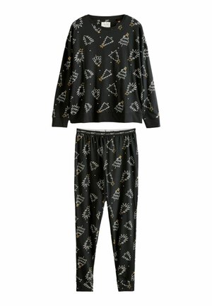 MATCHING FAMILY CHRISTMAS TREE SET  - REGULAR FIT - Yöasusetti - black white