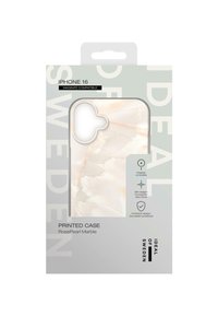 Trykt cover til iPhone 16 med et design af rosenperlesten, der har en slank profil, MagSafe-kompatibilitet og en blank finish.