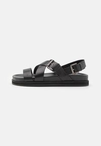 LEATHER - Sandales - black