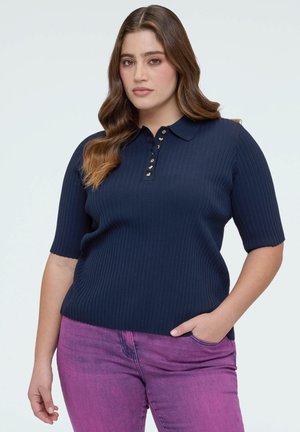 A CON BOTTONI DECORATIVI - Polo - blu