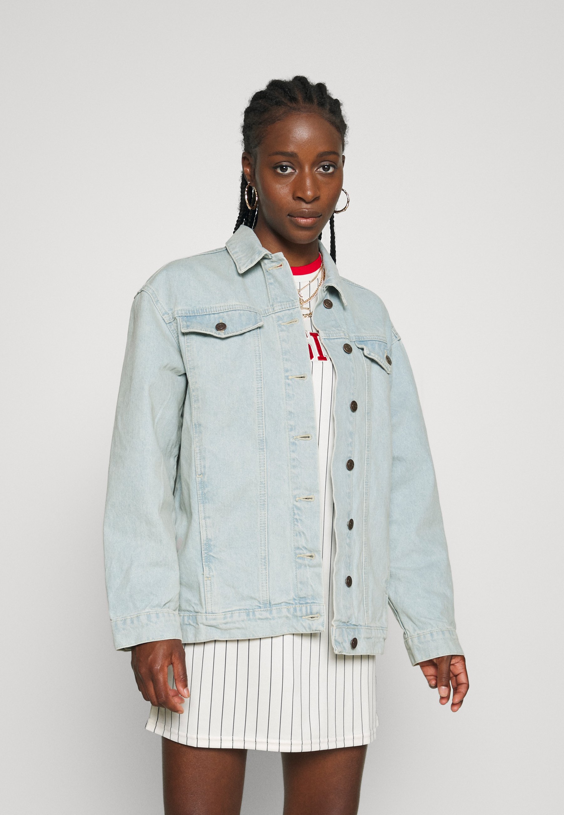 SIKSILK SPACE JAM JACKET - Spijkerjas - light blue/lichtblauw - Zalando.nl