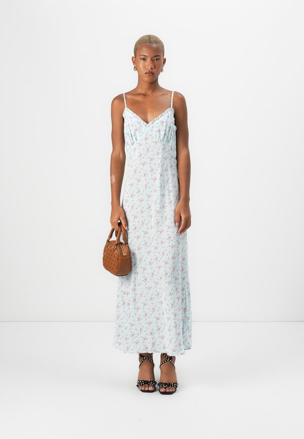 RUFFLE TRIM SLIP MAXI DRESS - Maxi dress - mint3