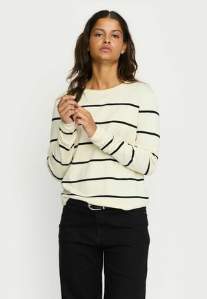 MARLA ROLL EDGE STRIPE - Strickpullover - arctic wolf