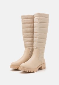 Anna Field Wide Fit Kozačky na platformě - beige