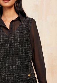 Friends Like These REGULAR FIT - LONG SLEEVE BOUCLE MINI - Košilové šaty - black