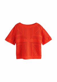 SHORT SLEEVE CREW NECK REGULAR FIT - Apdrukāts T-krekls - red bright