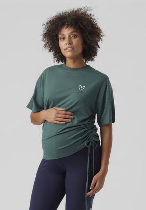 MAMALICIOUS MLEMMALINE TOP - Basic T-shirt - climbing ivy