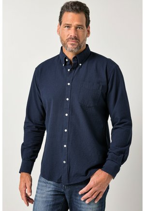 SEERSUCKER  LONG SLEEVE BUTTON-DOWN COLLAR MODERN FIT  - Camicia - navy blue