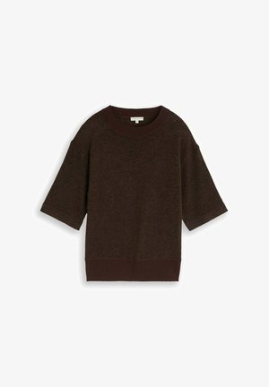 TOM TAILOR, Basic T-shirt - java dark brown melange