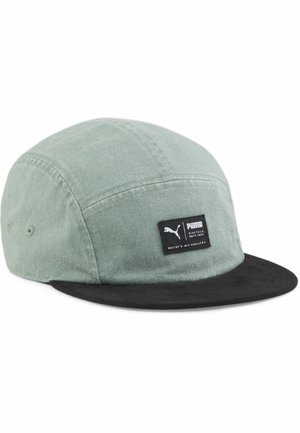 Blackskies® Obsidian 5-Panel Cap | Casquette 5 Panneaux Skater Baseball Unisexe Laine Visière Suédine Bleu Marine-Brun Homme Femme - Streetwear Outdoor Été Loisirs