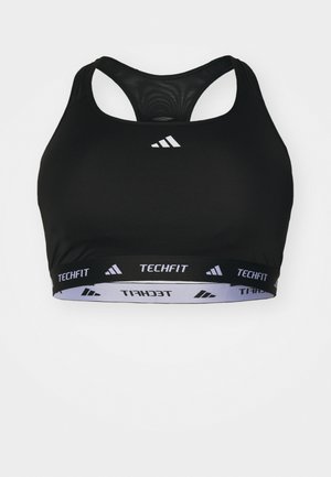 TECHFIT PLUS SIZE - Vidutiniškai krūtinę prilaikanti sportinė liemenėlė - black