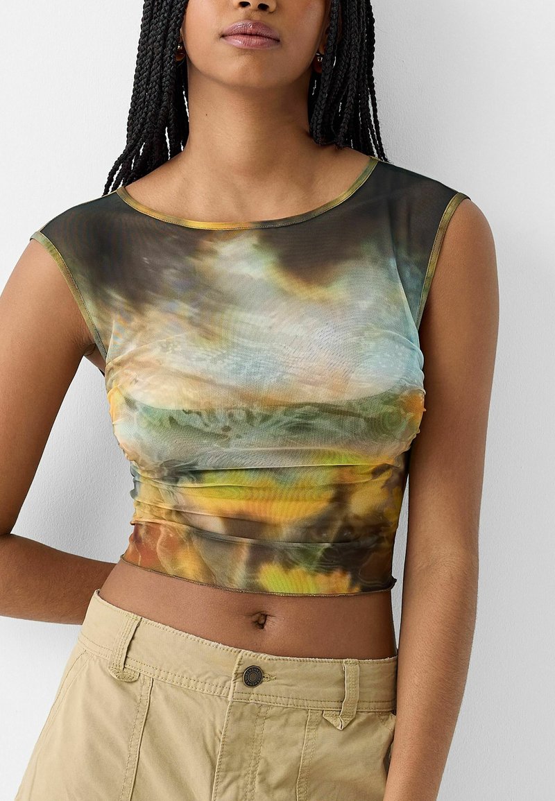 Bershka Top yellow/amarillo (Segunda mano)