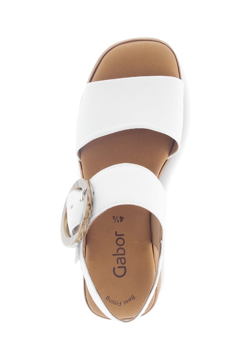 Gabor Sandalen met plateauzool weiss/wit