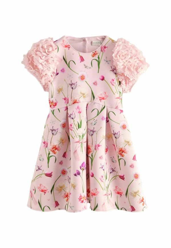 REGULAR FIT -3D SLEEVE FLORAL PRINT - Freizeitkleid