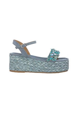 CON PUNTERA CUADRADA Y CIERRE CON HEBILLA - Espadrilles - azul