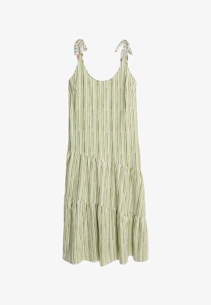 Marks & Spencer RICH SHOULDER MIDI SWING - Robe de jour - bright sage