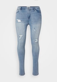 CARSALLY DESTROY BLEACH - Vaqueros pitillo - light blue bleached denim